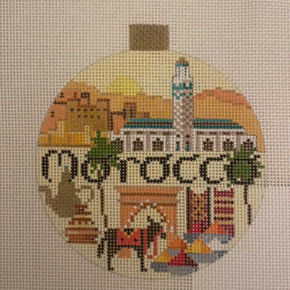 Needlepoint canvas: travel ornament : Kirk & Bradley KB 1512 Morocco